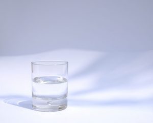 a half full/empty glass of water